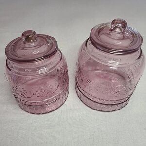 The Pioneer Woman Pink Glass Storage Jars